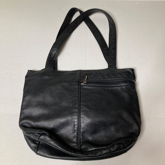 Vintage Lew 'N' Me 2 Leather Purses Black Brown Made In USA - Picture 15 of 16